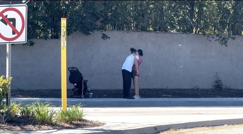 People hug after a fatal traffic collision on Newhall Avenue and Sierra Highway, Sunday, March 1, 2026. Signal Staff/The Signal