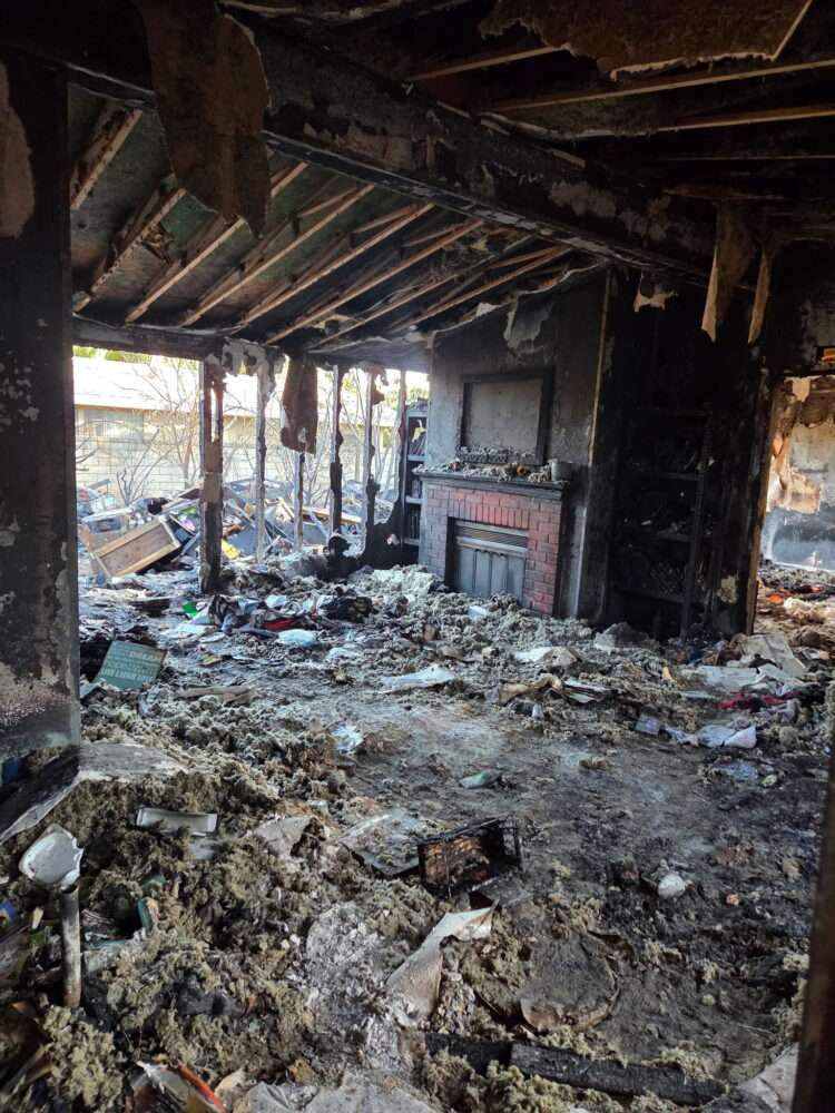 The inside of a residence after a structure fire broke out on the 31900 block of Quartz Lane in Castaic, Monday, March 2, 2026. Lydia Schneider/The Signal