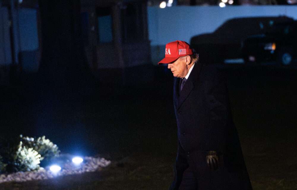President Donald Trump arrives to the White House in Washington on March 1, 2026. Photo by Madalina Kilroy.