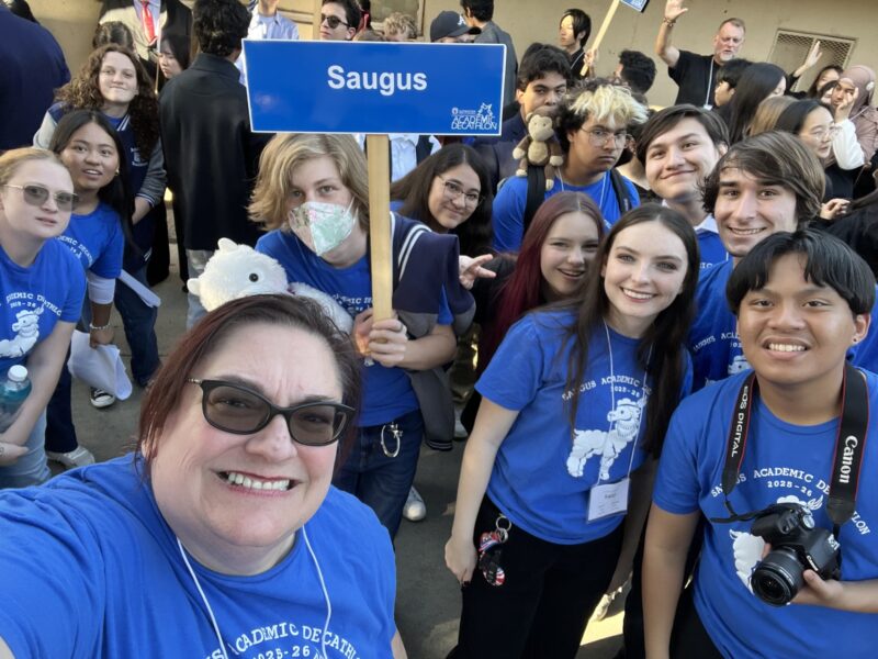 Saugus High School's Academic Decathlon team competing during this year's regionals.