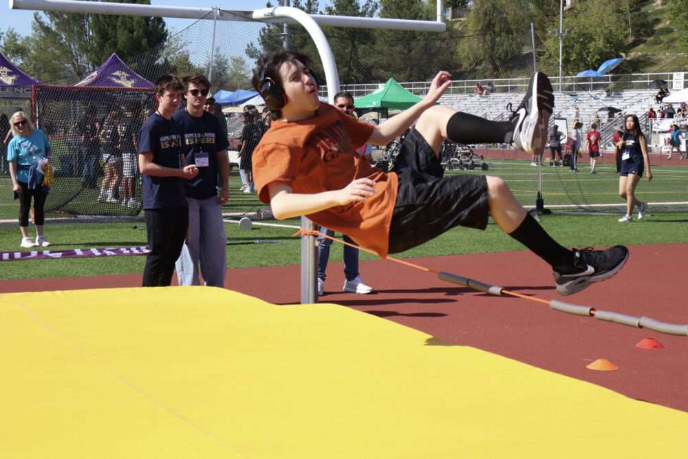 Ethan Tucker, a Castaic High School student, does the high jump at the 14th annual Hart Games at Valencia High School in Valencia, Calif., Monday, March 16, 2026. Kamryn Martell/The Signal