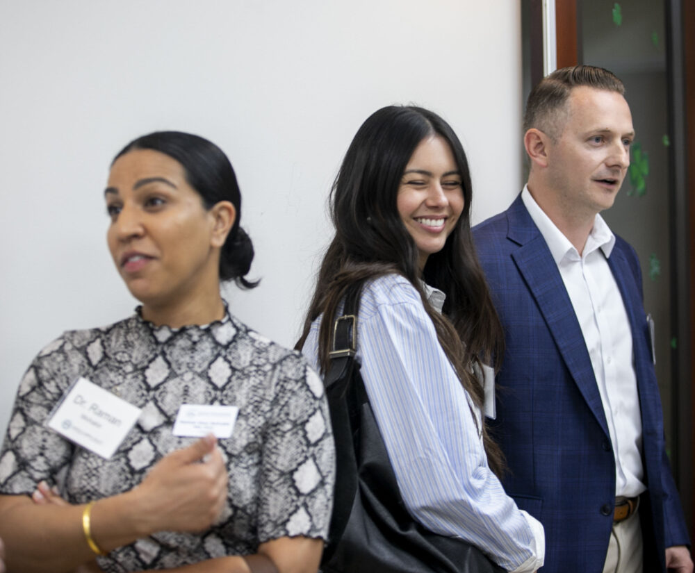 Professionals throughout the Santa Clarita Valley networked at the office of Thompson Von Tungeln during the SCV Chamber Business After Hours Mixer on Wednesday, March 18, 2026. Habeba Mostafa/ The Signal