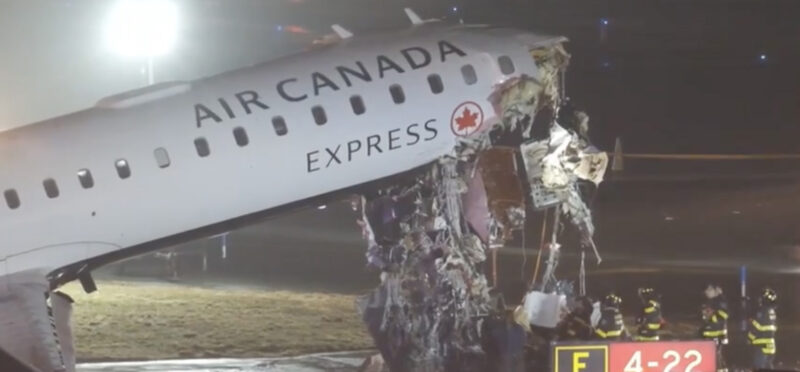 Two pilots killed in LaGuardia Airport runway collision. Screenshot from airport video.