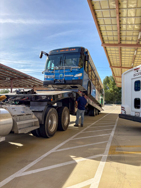 The new buses were delivered earlier this month. Photo courtesy of the city of Santa Clarita's Transit Division.
