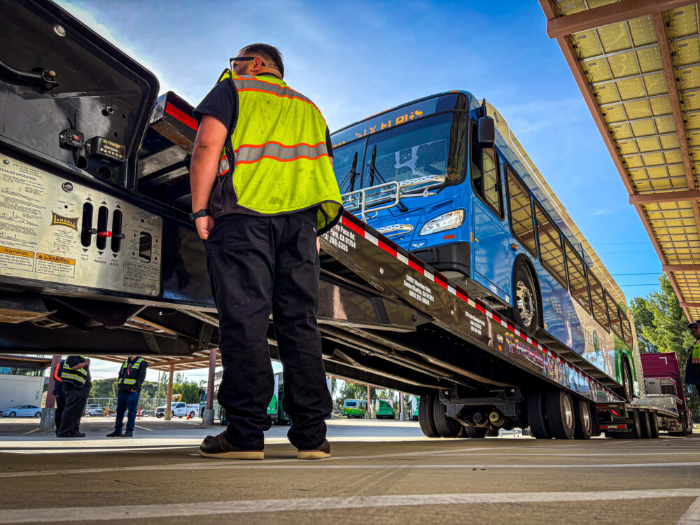 The new buses were delivered earlier this month. Photo courtesy of the city of Santa Clarita's Transit Division.