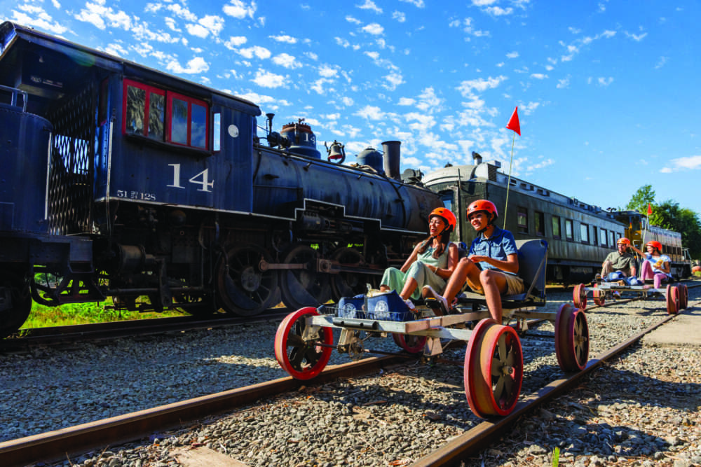 For locals accustomed to driving along Highway 126, Sunburst Railbikes offers a refreshing alternative perspective of the Santa Clara River Valley. PHOTO COURTESY SUNBURST RAILBIKES