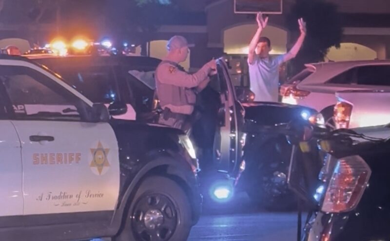 A man was arrested on suspicion of DUI near Valle Del Oro and Newhall Avenue, Wednesday, April 8, 2026. Signal Staff/The Signal