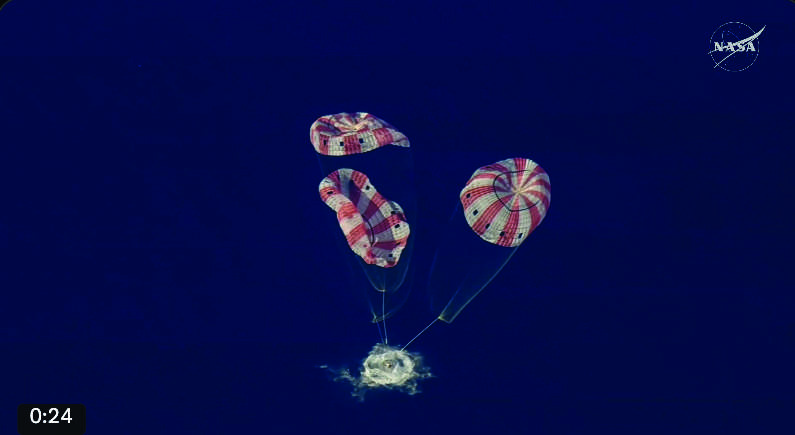 Screenshot from NASA video via X.