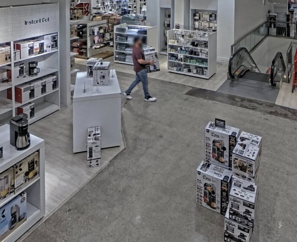 A photo of the suspect that was blurred by Santa Clarita Valley Sheriff's Station officials. Photo courtesy of SCV Sheriff's Station Facebook page.