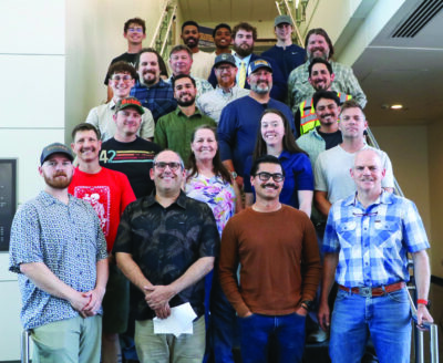 Faculty, alumni, industry partners, and current students gather at the University Center on April 18 to celebrate the 20th anniversary of College of the Canyons’ land surveying program. Courtesy photo.