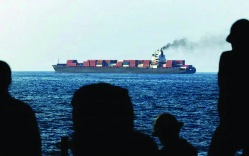 In this handout photo provided by U.S. Central Command, U.S. forces patrol the Arabian Sea near M/V Touska on April 20, 2026, after firing upon the Iranian-flagged vessel that the U.S. accused of attempting to violate the U.S. naval blockade of Iranian ports near the Strait of Hormuz. U.S. Navy via Getty Images.