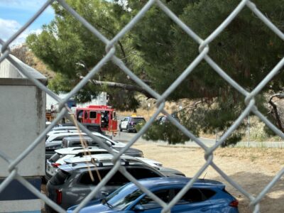 First responders were dispatched to a health-related emergency on the 21900 block of Centurion Way in Saugus, Calif., Monday, May 4, 2026. Kamryn Martell/The Signal