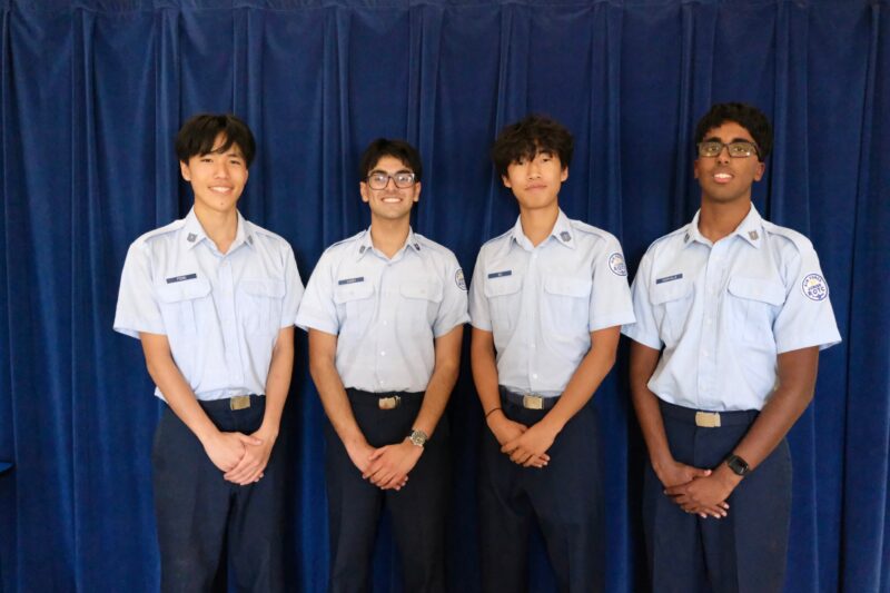 From left: Jeffrey Feng, Ishan Vaish, Adrian So, and Sricharan Vagvala. Photo courtesy of Adrian So.