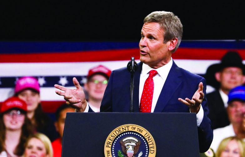 Then-Tennessee GOP gubernatorial candidate Bill Lee at a Make America Great Again rally in Johnson City, Tenn., on Oct. 1, 2018. Photo by Charlotte Cuthbertson.