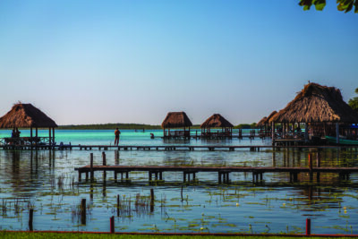Lagoon of Seven Colors, Mexico. The crystal clear waters and white sandy bottom of the lake cause the water color to morph into varying shades of turquoise and blue. ©ADOBESTOCK