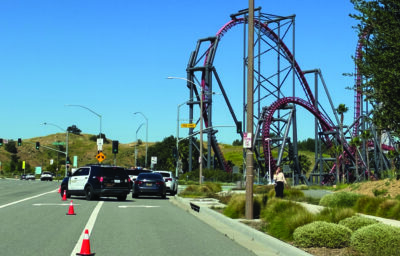 Six Flags Magic Mountain was closed after receiving bomb threats on Monday morning, May 11, 2026. Kamryn Martell/The Signal.