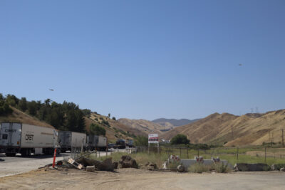 Helicopters circle the area of the "Cactus Fire" in Castaic, Calif., Monday, June 1, 2026. Kamryn Martell/The Signal