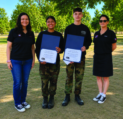 Cpl. Milena V. Garcia and SSgt. Jameson D. Kehoe were selected by Young Marines leaders Tim Stratton and Cathy Hagopian as the honorees for the local Elks Lodge chapter’s Elks National Youth Week recognition. Courtesy photo.