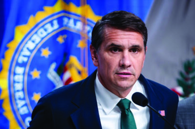 Acting Attorney General Todd Blanche speaks during a press conference at the Justice Department in Washington on April 27, 2026. Photo by Madalina Kilroy.
