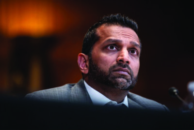 FBI Director Kash Patel testifies on Capitol Hill in Washington on May 12, 2026. Photo by Madalina Kilroy.