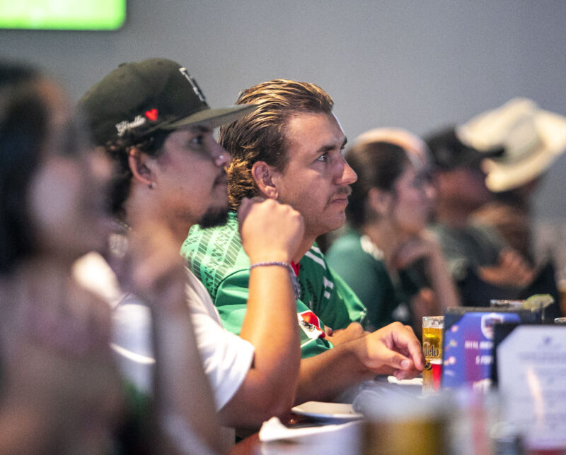 Patrons gathered at Monty's Sports Bar and Grill Thursday afternoon to watch the first game of FIFA World Cup 2026 between Mexico and South Africa on June 11, 2026. Habeba Mostafa/ The Signal
