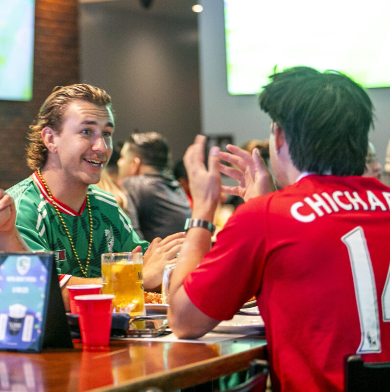 Patrons gathered at Monty's Sports Bar and Grill Thursday afternoon to watch the first game of FIFA World Cup 2026 between Mexico and South Africa on June 11, 2026. Habeba Mostafa/ The Signal