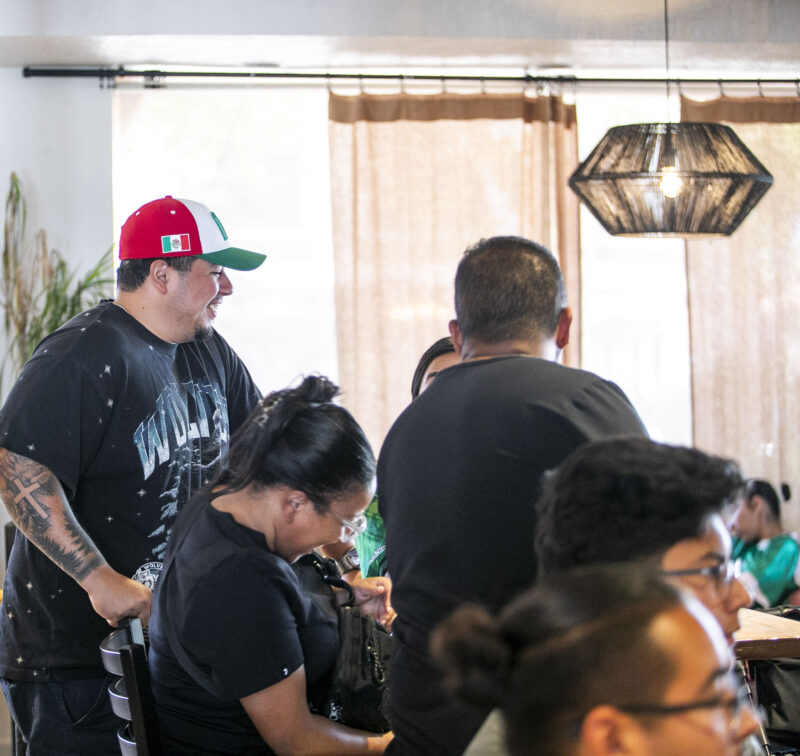Attendees gathered at El Trocadero Kitchen & Bar Thursday afternoon to watch the first game of FIFA World Cup 2026 between Mexico and South Africa on June 11, 2026. Habeba Mostafa/ The Signal