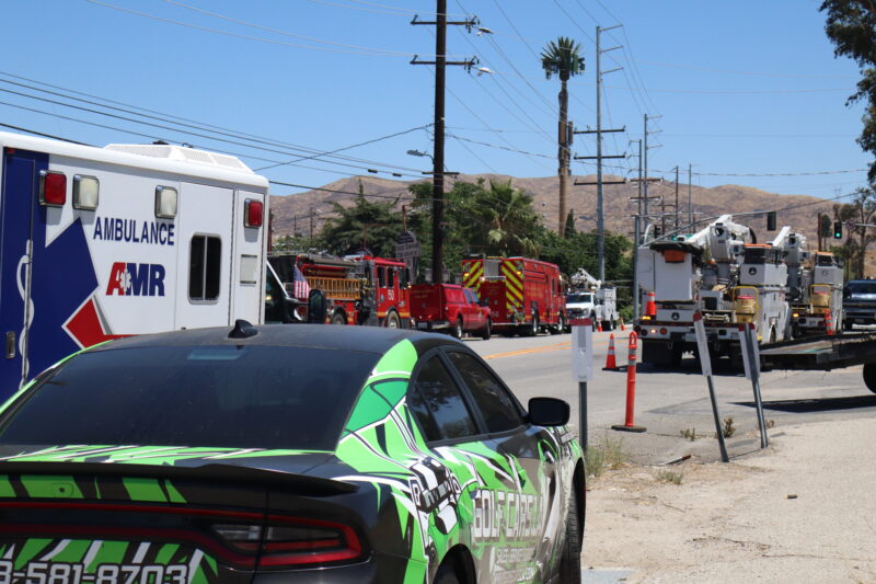 First responders were dispatched to a structure fire on the 16400 block of Sierra Highway in Canyon Country, Tuesday, June 16, 2026. Kamryn Martell/The Signal