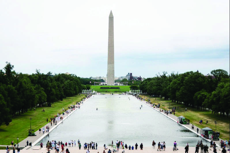 The Lincoln Memorial Reflecting Pool in Washington on June 19, 2026. Photo by Travis Gillmore.