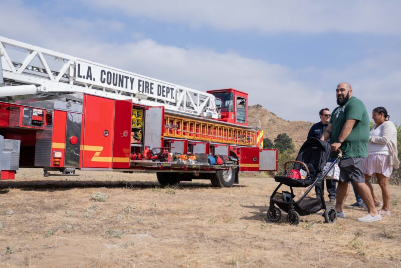 People attend the city of Santa Clarita’s Fire Safety Day press conference and get a closer look at L.A. County Fire Department vehicles used to respond to brush fires on Saturday June 27, 2026. Katherine Quezada/The Signal