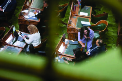 Assemblymembers during session at the state Capitol in Sacramento on June 25, 2026. Photo by Rahul Lal for CalMatters