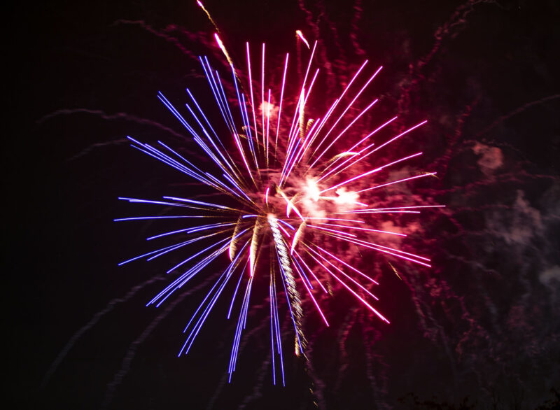 Fireworks were on display during the City of Santa Clarita Fourth of July Fireworks Show at Valencia Town Center on Saturday, July 4, 2026. Habeba Mostafa/ The Signal