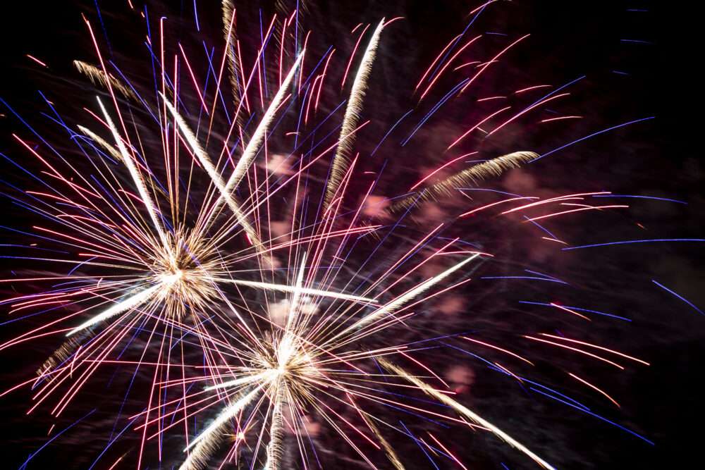 Fireworks were on display during the City of Santa Clarita Fourth of July Fireworks Show at Valencia Town Center on Saturday, July 4, 2026. Habeba Mostafa/ The Signal