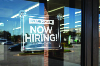 A hiring sign at a store in Norfolk, Va., on Oct. 5, 2025. File photo by Madalina Kilroy.