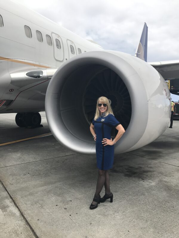 Shari Schlaman celebrates 40 years of service at United Airlines. Photo courtesy of Shari Schlaman.