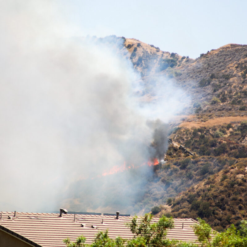 The "Pointe Fire" broke out on the 21300 block of Centre Pointe Parkway on Wednesday afternoon. Habeba Mostafa/The Signal