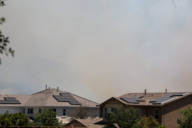 The "Pointe Fire" broke out on the 21300 block of Centre Pointe Parkway on Wednesday afternoon. Habeba Mostafa/The Signal