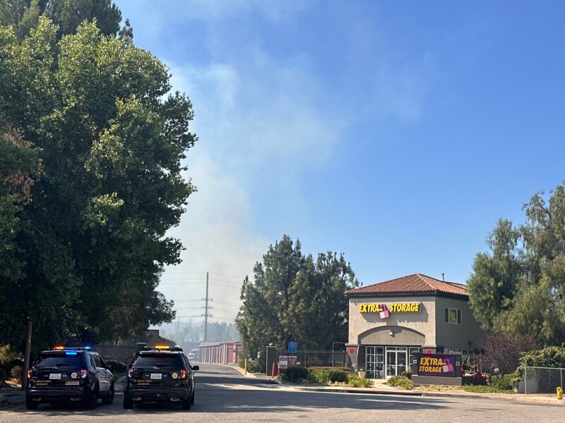 Firefighters made quick work of the Ida Fire in the riverbed near Magic Mountain Parkway and Bouquet Canyon Road on Friday, July 17, 2026. Katherine Quezada/The Signal