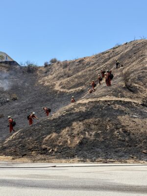 First responders were dispatched to a fire on the 21300 block of Centre Pointe Parkway in Santa Clarita, Calif., Tuesday, July 21, 2026. Habeba Mostafa/The Signal