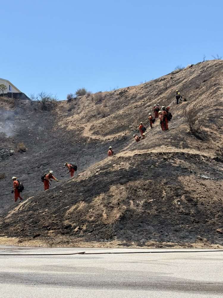 First responders were dispatched to a fire on the 21300 block of Centre Pointe Parkway in Santa Clarita, Calif., Tuesday, July 21, 2026. Habeba Mostafa/The Signal