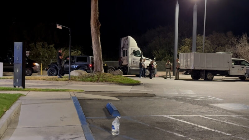 California Highway Patrol Newhall-area officials were dispatched to a call of stolen big-rigs on Sierra Highway near Needham Ranch Parkway, Tuesday, July 22, 2026. Signal Staff/The Signal