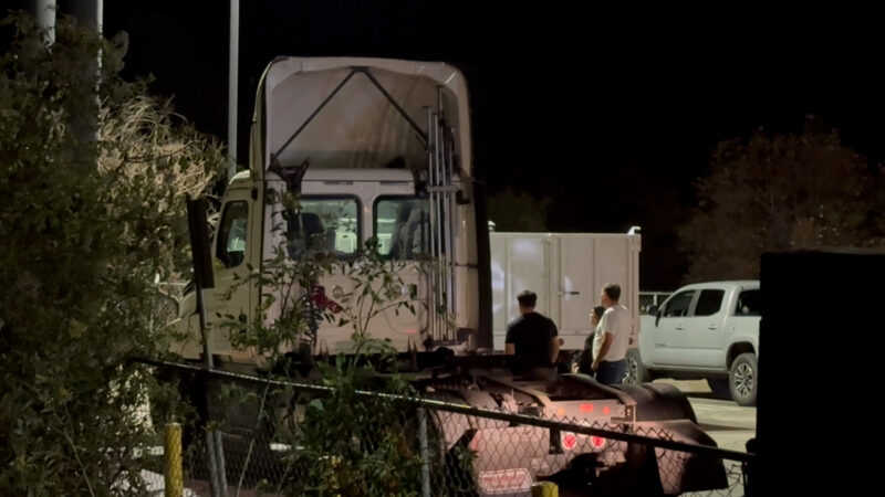 California Highway Patrol Newhall-area officials were dispatched to a call of stolen big-rigs on Sierra Highway near Needham Ranch Parkway, Tuesday, July 22, 2026. Signal Staff/The Signal
