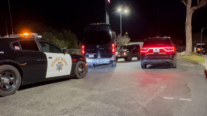 California Highway Patrol Newhall-area officials were dispatched to a call of stolen big-rigs on Sierra Highway near Needham Ranch Parkway, Tuesday, July 22, 2026. Signal Staff/The Signal
