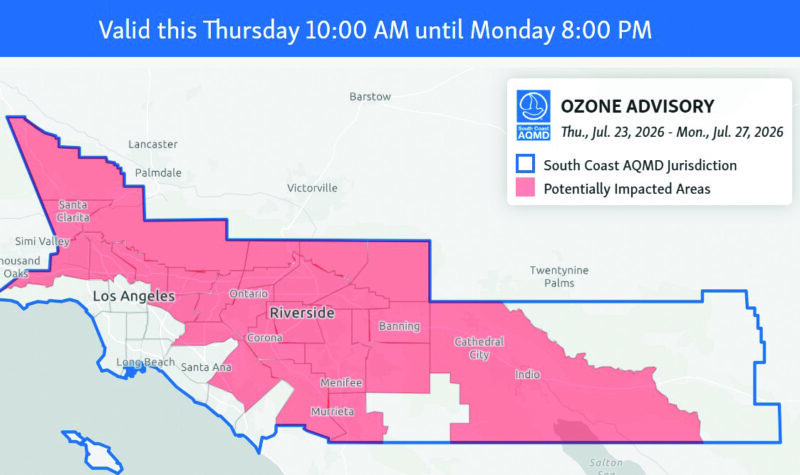 Map courtesy of the South Coast Air Quality Management District.