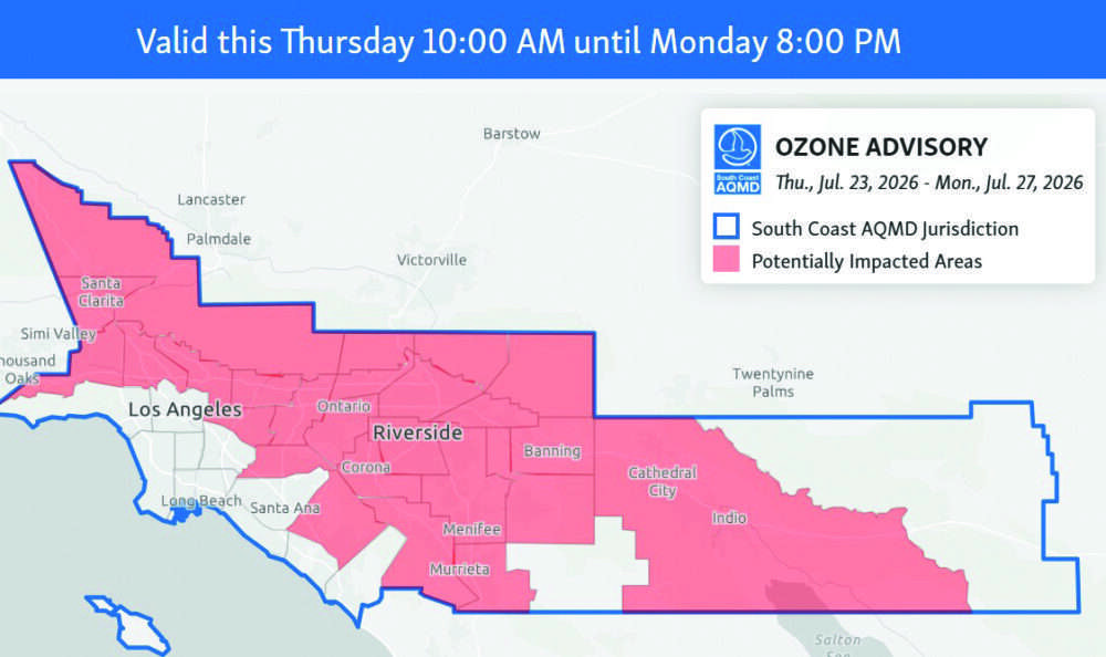 Map courtesy of the South Coast Air Quality Management District.