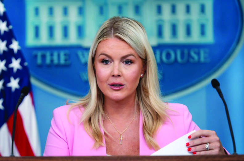 White House press secretary Karoline Leavitt holds a first news briefing at the White House on July 16, 2026. Photo by Madalina Kilroy.