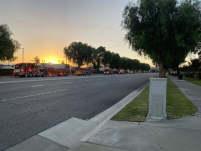 Los Angeles County Fire Department responds to the "Creekside Fire" on the 23900 block of Creekside Road in Valencia, Calif., Thursday, July 30, 2026. Signal Staff/The Signal