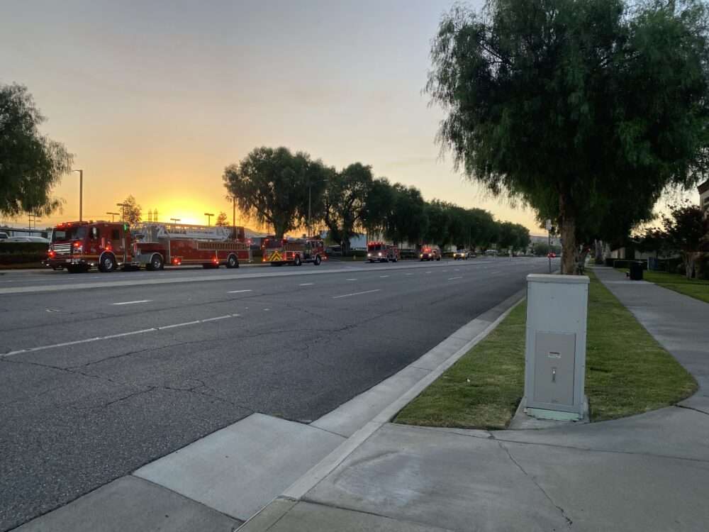 Los Angeles County Fire Department responds to the "Creekside Fire" on the 23900 block of Creekside Road in Valencia, Calif., Thursday, July 30, 2026. Signal Staff/The Signal