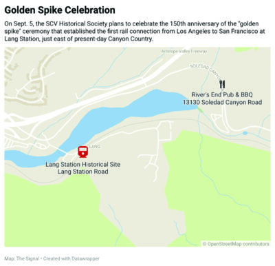 Golden Spike celebration map