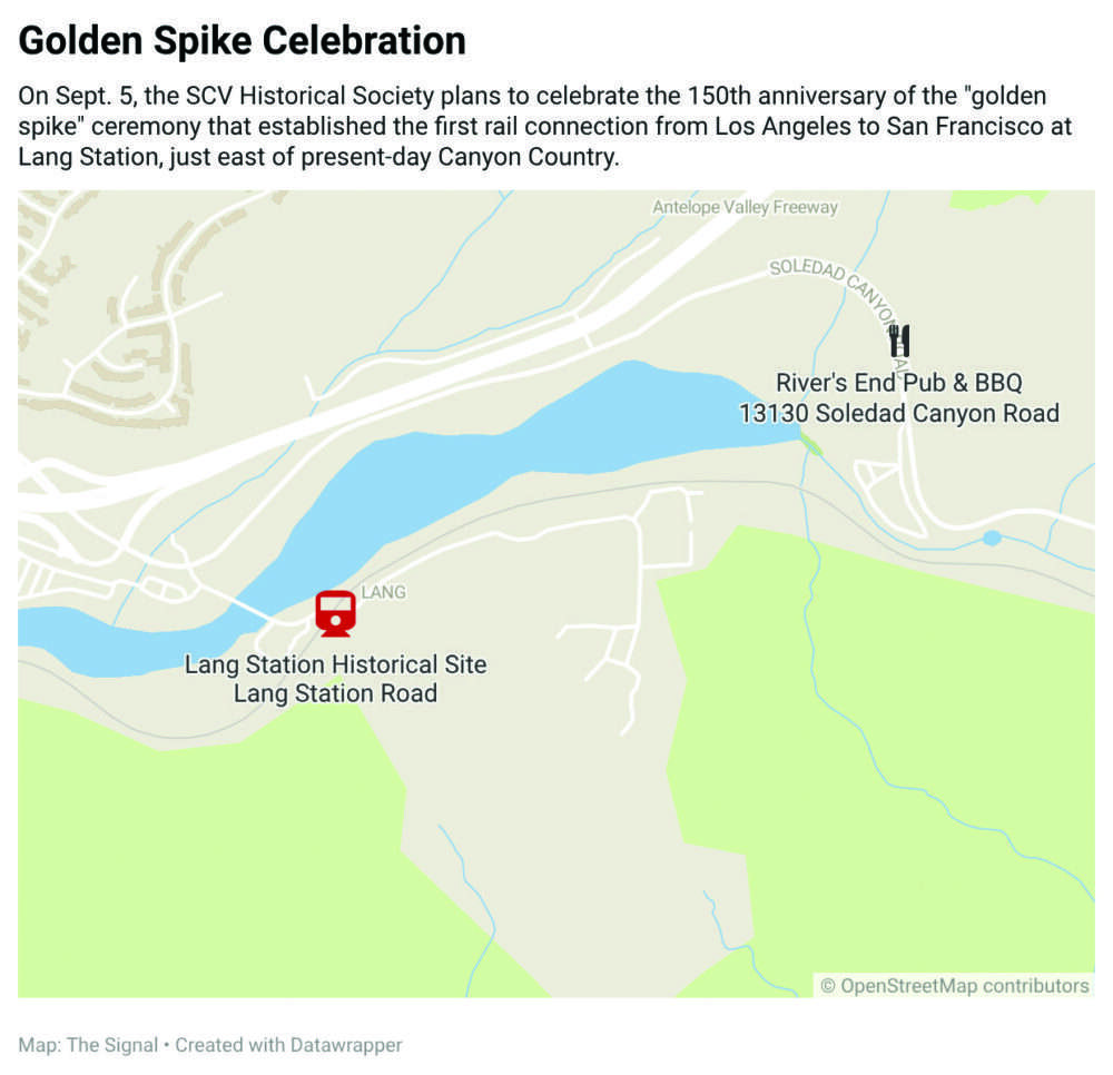 Golden Spike celebration map